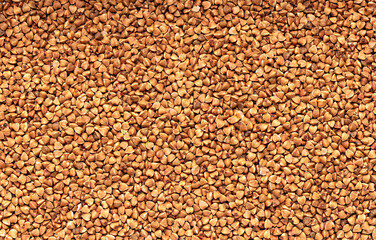 Macro blank photography of raw buckwheat, cereal, grain, groat, health, vegetarian; natural, porridge