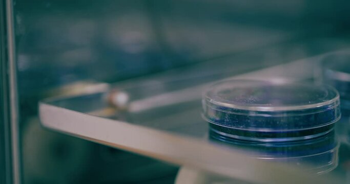 Petri Dishes Cooling, Medical Laboratory Cancer Research Covic 19 Pandemic