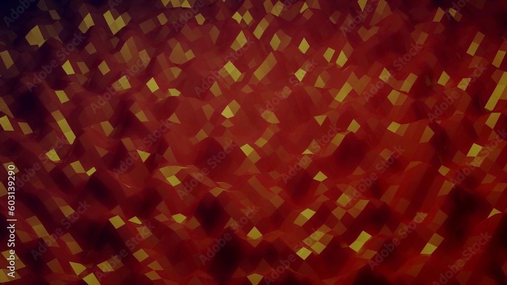 Poster 3d render. stylish creative abstract low poly background. abstract waves on glossy surface. simple m
