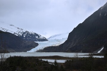 Mendenhall glacier near Juneau Alaska