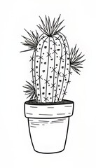 A drawing of a cactus with Generative AI technology