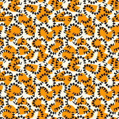 Sketched linear seamless pattern. Organic, natural abstract wallpaper. Minimalist design background. Freehand irregular curve lines motif print. Modern simple minimal ornament