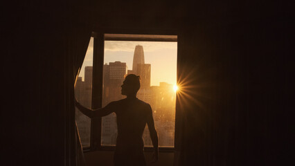 Morning Hotel View from Window