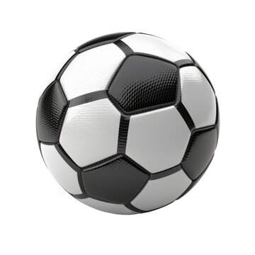 Close-Up Shot of Isolated Soccer or Football Ball, Generative AI