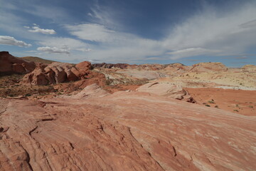 Hiking in Valley of fire in Nevada, USA
