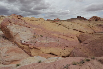 Hiking in Valley of fire in Nevada, USA