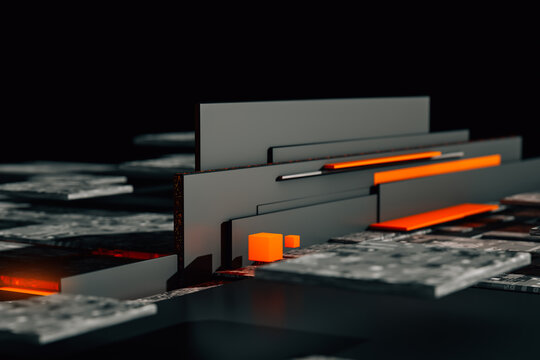 Dark Technological Abstract Background