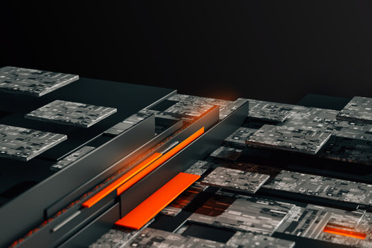 Dark Technological Abstract Background