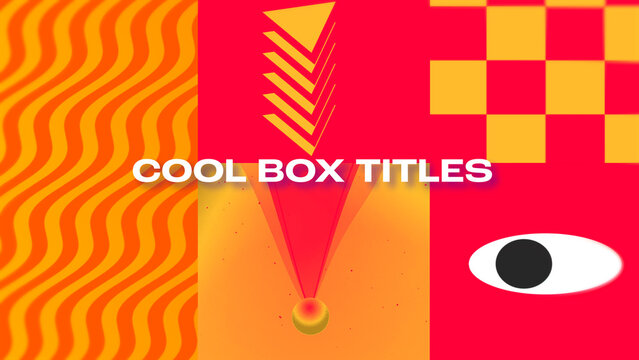 Trendy Cool Moving Box Titles