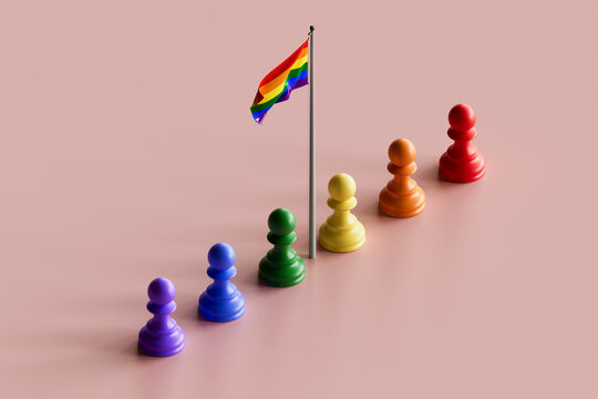 stand up for rights. lgbtq concept