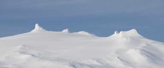 Snow capped mountain