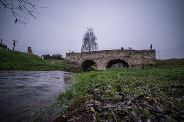 stone bridge over the river at Sóly