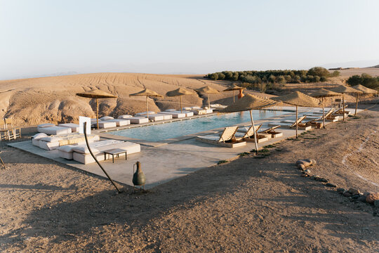 Swimming pool in the desert