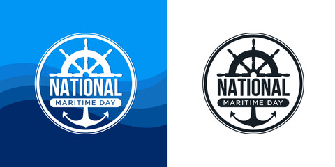 Celebrate National Maritime Day logo vector