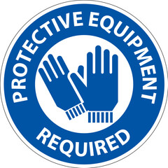 Symbol Floor Sign, Protective Equipment Required
