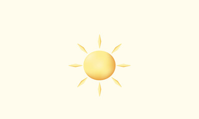 illustration creative icon yellow sun star symbols isolated on background