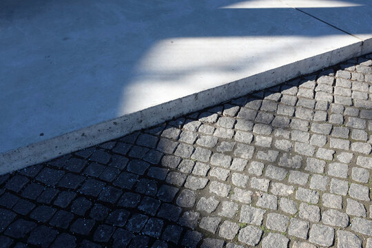 Urban street view with interesting shadows
