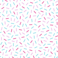 Fototapeta na wymiar Pink and blue sprinkle seamless pattern. Candy repeat pattern. Great for wallpaper, web background, wrapping paper, fabric, packaging, greeting cards, invitations and more.