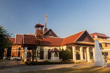 View of the First Church in Chiang Rai, Thailand