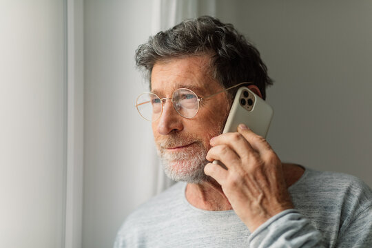 Senior Man on Phone Call