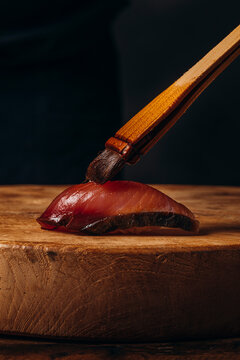 Mackerel nigiri - Japanese food