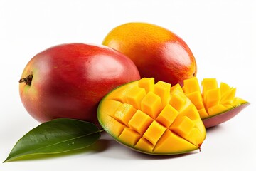 tasty mango on a white background