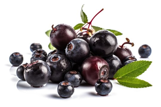 tasty bluberries on a white background
