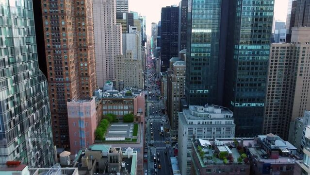 New York street aerial view 