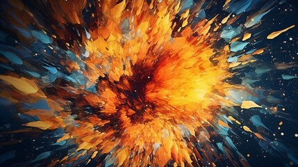 explosive abstract background/ Made by generative AI.