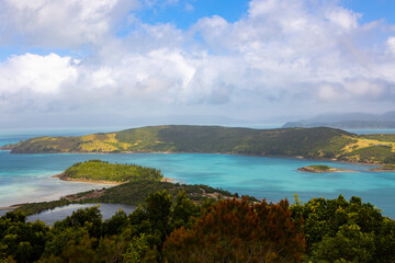 Fototapeta na wymiar A Landscape of a beautiful tropical island at Hamilton Island, Queensland, Australia 