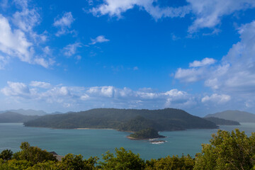 A Landscape of a beautiful tropical island at Hamilton Island, Queensland, Australia