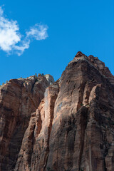 Fototapeta na wymiar View from Angels Landing hike in Zion National park Arizona