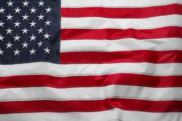 Fototapeta premium National flag of USA as background, closeup