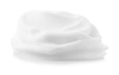 Fototapeta na wymiar Heap of shaving foam isolated on white