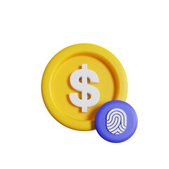 3d illustration of fingerprint usd