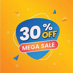30% off Discount vector sale label