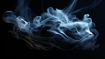 Obraz premium Abstract digital smoke on isolated background. Fog or steam texture overlays.