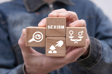 Concept of sexism. Examine and study sexism. Sexism to symbolize process of analyzing, exploring,...