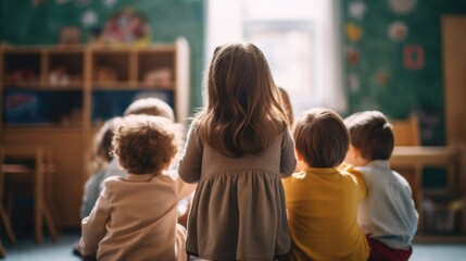 child care provider watching over children generative ai