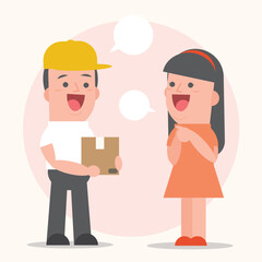 Obraz premium Delivery service 
