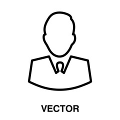 Obraz premium Businessman icon flat illustration on white background.