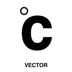 Celsius icon, celsius icon illustration isolated on white background 