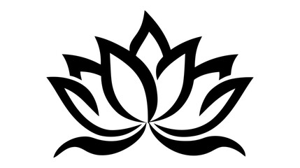 Flower vector logo, icon. Vector illustration isolated on white background