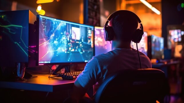 video game developer working on a new game. generative ai