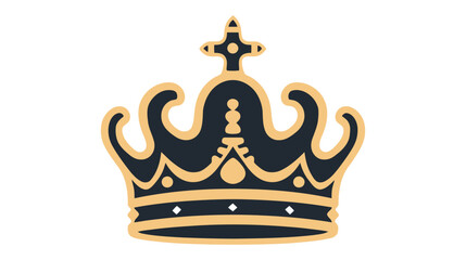 Crown Icon in trendy flat style isolated on white background. Vector illustration