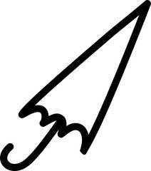 Fototapeta premium Closed Umbrella, Rainy Weather Symbol