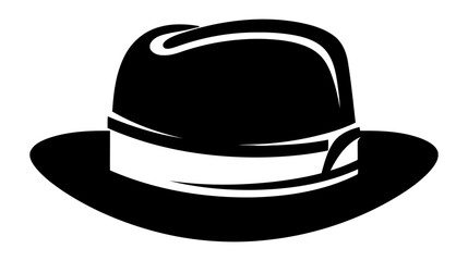 Vintage old hat. Male head cap. Old fashion clothes. Elegent hat. Vector illustration on white background