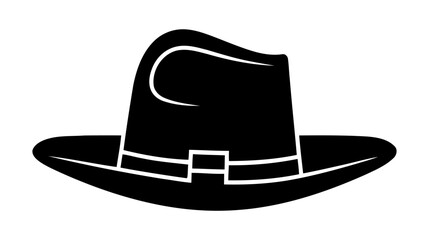 Vintage old hat. Male head cap. Old fashion clothes. Elegent hat. Vector illustration on white background