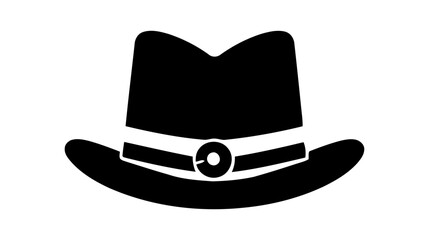 Vintage old hat. Male head cap. Old fashion clothes. Elegent hat. Vector illustration on white background