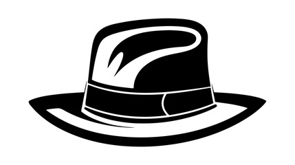 Vintage old hat. Male head cap. Old fashion clothes. Elegent hat. Vector illustration on white background